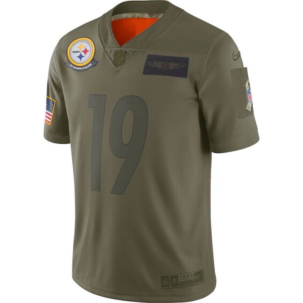 JuJu Smith-Schuster Pittsburgh Steelers Nike 2019 Olive BQ0568-225 Size M